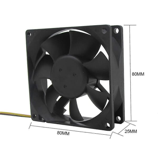 [LCS]3X 24V 80mm 8cm Køleventilator 80X80X25 mm 8025 PC Computer Kabinet Ventilator DIY Router GPU CPU Køleventilator black