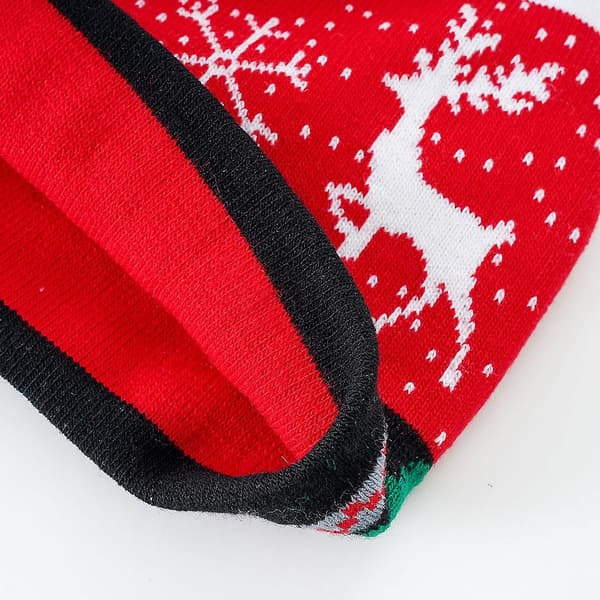 Swotgdoby Julstickad Jacquardmössa, Unisex Varm Mössa Med F