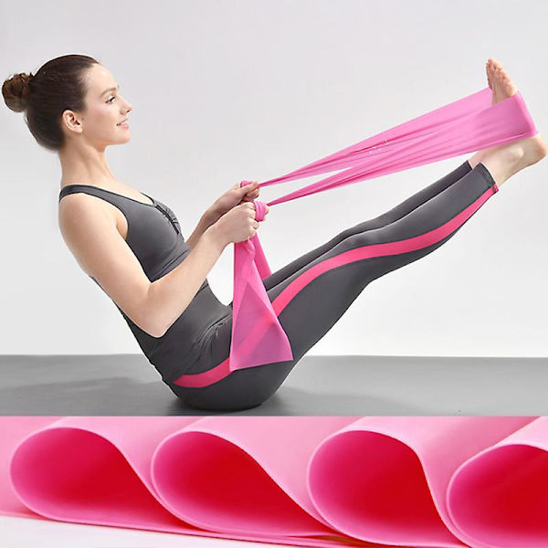 Träningsband Gummiband Yoga Elastiskt Band Motståndsband Yellow