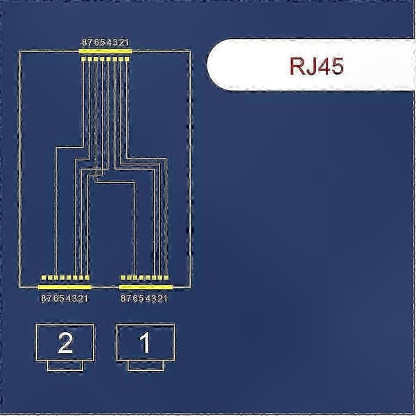 Ethernet Splitter Adapter 1 til 2 Porter Vanntett POE-separator for Samtidig Online Bruk Slitesterkt ABS-materiale