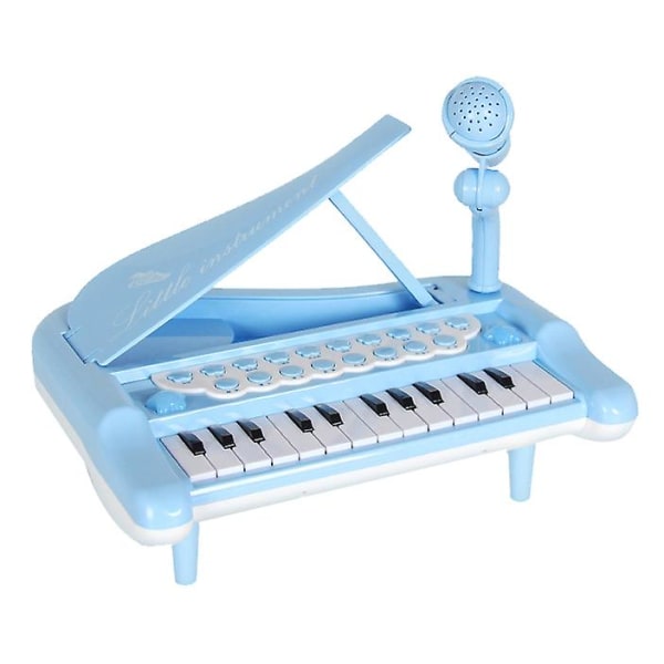 Leksakspiano, pedagogiskt tangentbord musikinstrument leksaker blue