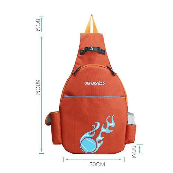 Tennisbag utendørs sportsryggsekk (Oransje)
