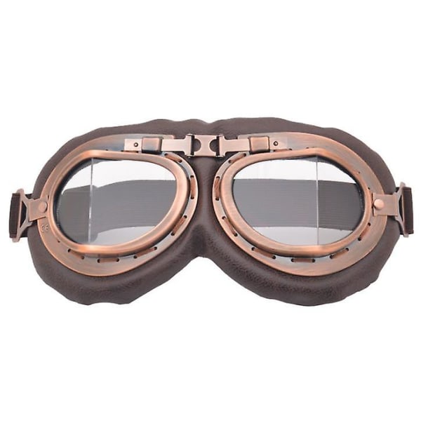 Motorcykelåkglasögon retro klassiska glasögon vindruta Transparent