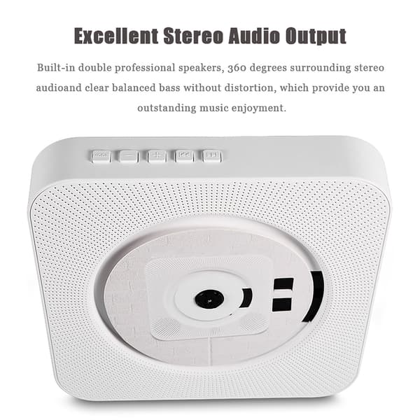 [LCS] Bærbar veggmontert Bluetooth-stereo fjernkontroll CD MP3-spiller