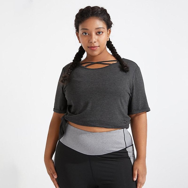 Yoga fitness sporttopp i plus size för dam, M26