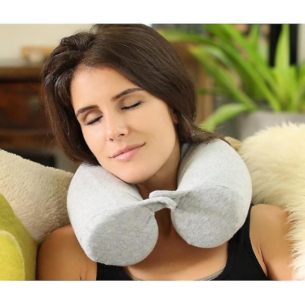 Resekudde i Memory Foam för Nacke, Haka, Ländrygg