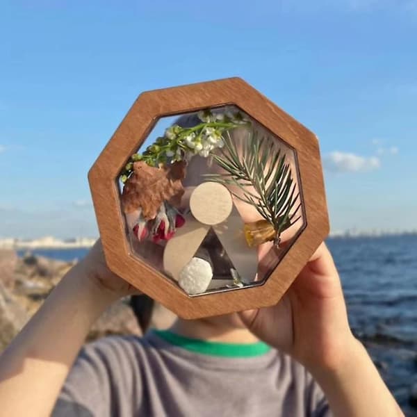 [LCS]Gör-det-själv-kaleidoskopkit Klassisk leksak Träkaleidoskop Sensoriska leksaker Barnpresent
