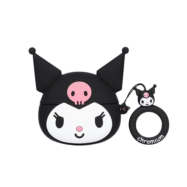 Kuromi Airpods Hörlursfodral Sött Hörlursskal Mjukt Silikonskydd 1/2 generation
