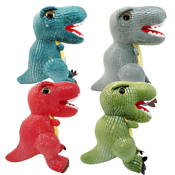 Dinosaurie Plyschdocka Med Simulerat Hudmönster Fyllda Gosedjur Lugnande Leksak Sängprydnad Green