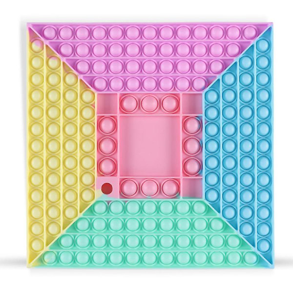 Tryck Bubbla Leksak Fyrkantig Sensorisk Leksak För Ångest Stresslindring Gåvor Spel För Barn Vuxen Hemma Tender Pink Macarons
