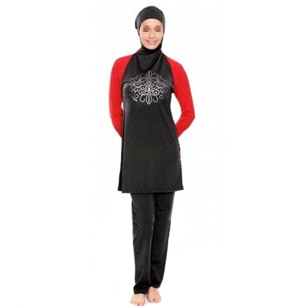 Muslimska badkläder Burqini baddräkt kvinna red XXXXL