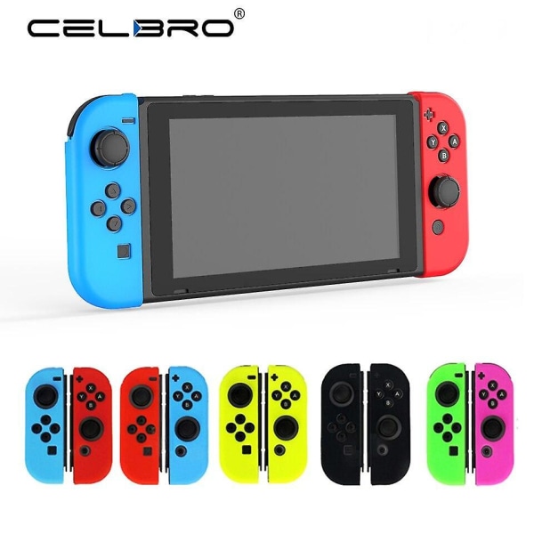 1 par case för nintendo switch joycon joy con controller hölje cover för nintendoswitch joystick skyddsbyte Green blue