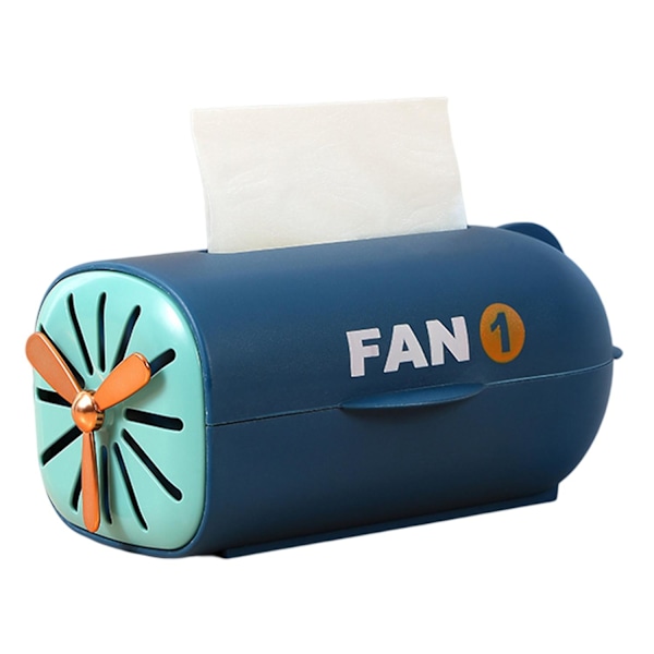 Flyformet servietboks med fjederdesign, automatisk løft, skridsikker, holdbar, tyk Blue