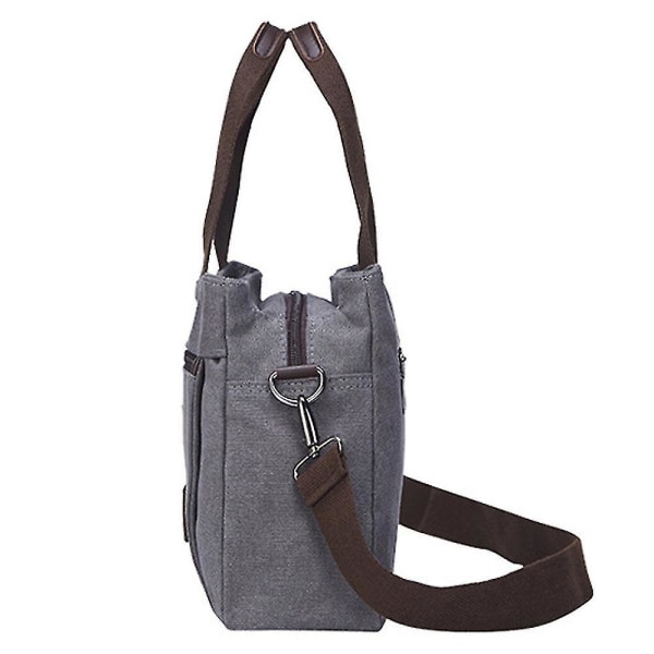 Casual damväska canvas dam messenger bag med enkel axel（Grå）