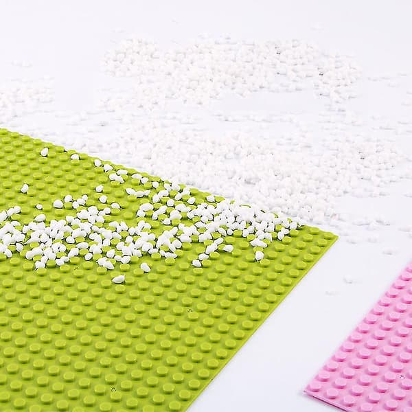 2 st Barn DIY Plast Prickar Klassiska Basplattor Byggklossar Basplatta Byggkloss Green