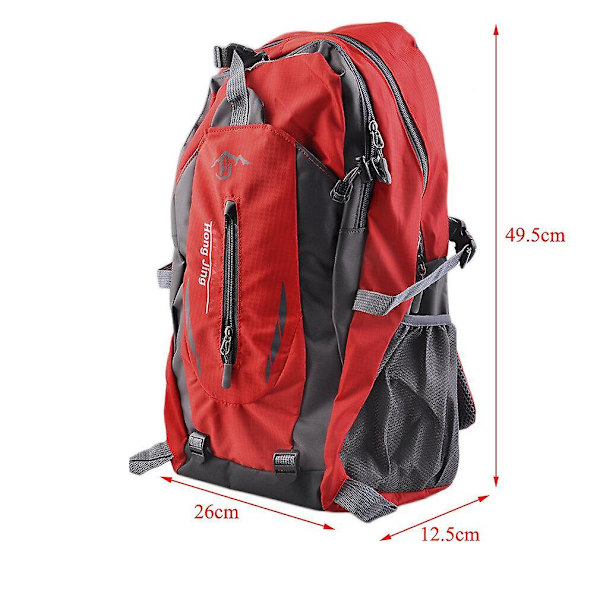 Bergsklättring 40L Vatten Nylon Axelväska Unisex Rese Vandringsryggsäck
