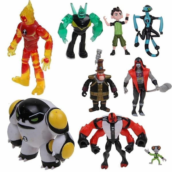 [LCS]9st Ben10 Actionfigur Lekset Four Arms Leksaker