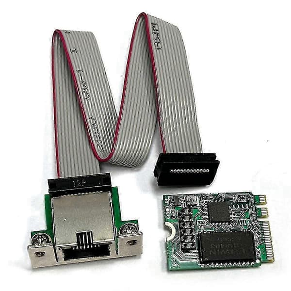 M.2 A+E KEY 2.5G Ethernet LAN-kort RTL8125B Industriel kontrolnetværkskort M.2 Gigabit Ethernet Ne js
