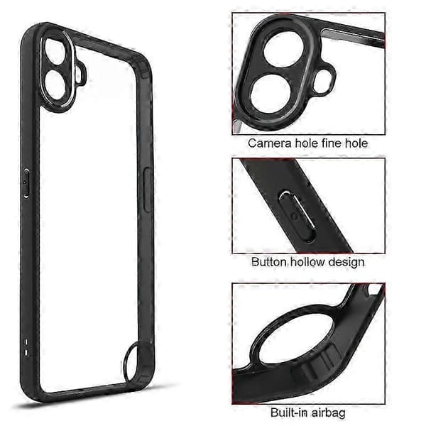 Frostat TPU Hybrid Transparent PC-telefonfodral Black For Nothing CMF Phone 1
