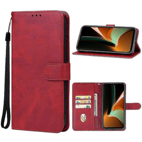Lædertelefonetui til Ulefone Armor 17 Pro [MI] Red For Ulefone Armor 17 Pro