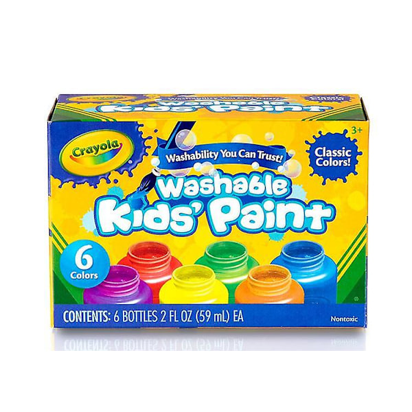 Tvättbar barnfärg 10 färger, 6 färger 6 color