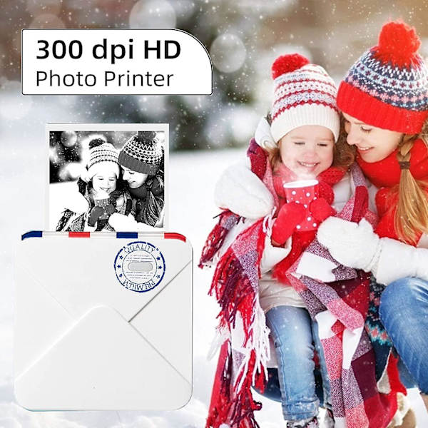 Mini Bluetooth Lommeprinter - 300dpi Termisk Mobilprinter