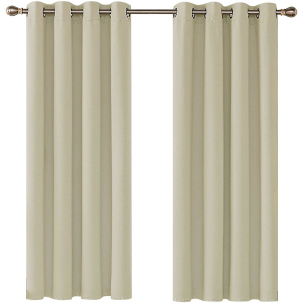 Pimennysverhot 117 x 137 cm, lämmöneristysverhot, 2 kpl Light brown