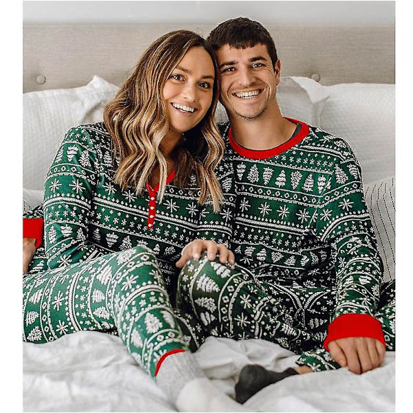 Jul Familj Julgran Tryck Pyjamas Matchande Set Mom M