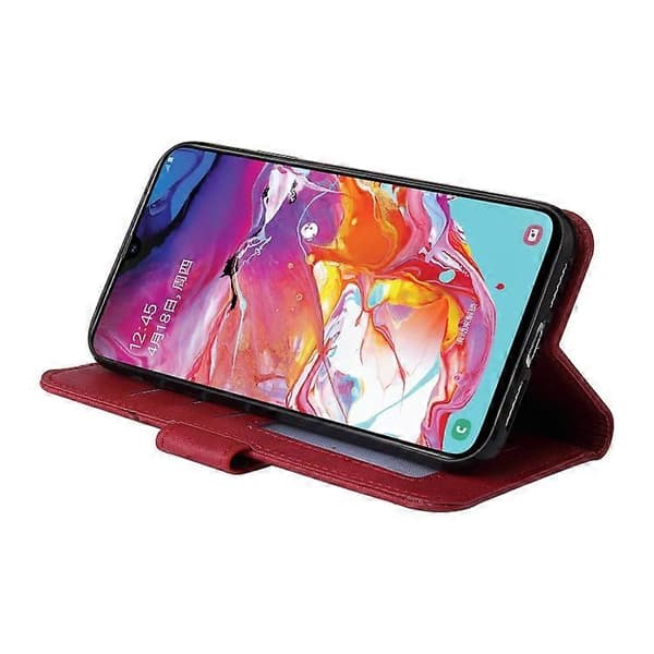 GQUTROBE Rätvinkligt Läderfodral för Huawei P20 Pro Red