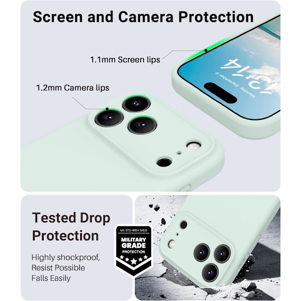 [LCS] Mintgrønt Magsafe-kompatibelt deksel til iPhone 17 Pro Max iPhone 17 Pro Max vert menthe
