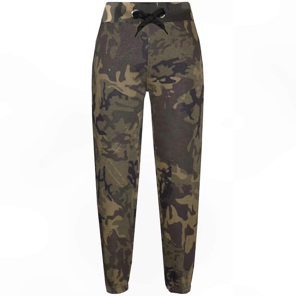 Ensfarget unisex hettegenser med joggebukse Camo Green 2-3 Years