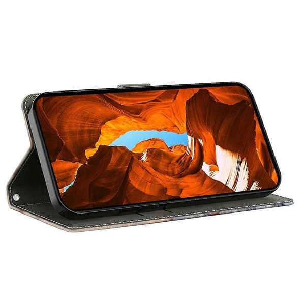 För Samsung Galaxy A57 5G Läderfodral Mönstertryck Plånboksställ Flip Telefonfodral
