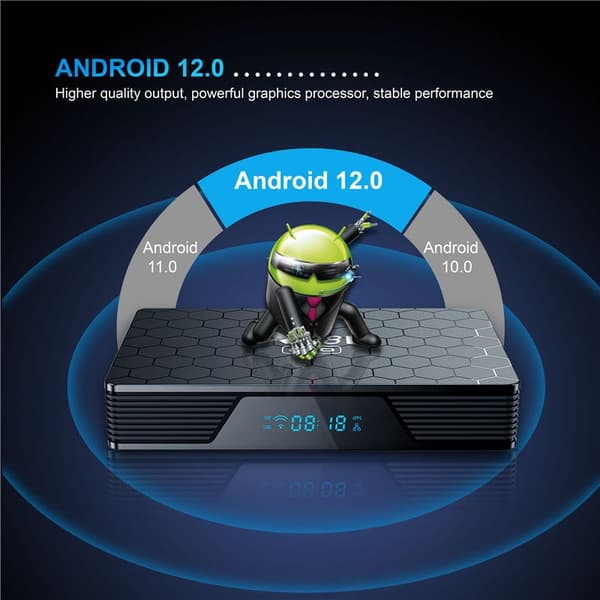 [LCS] Smart TV-oppgradering, firekjerners prosessor Android Box 2024 for hjemmeunderholdning, Wi-Fi 6-aktivert strømmeenhet med 8K-dekoder og Bluetooth 5.0