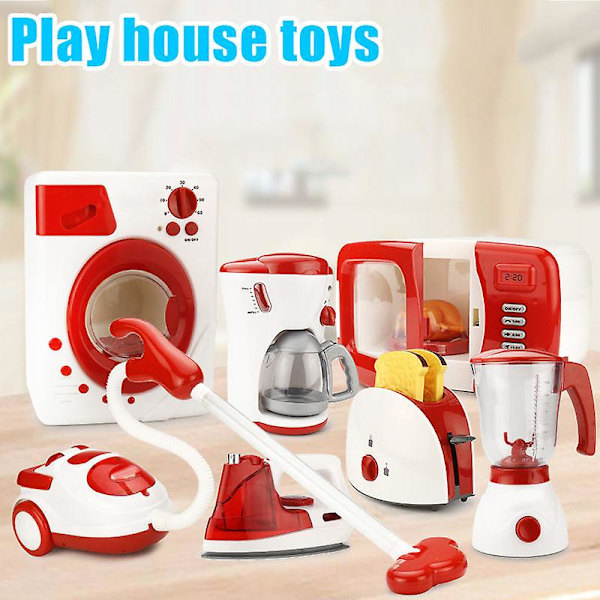 Mini Hushåll Låtsaslek Kök Barnleksaker Dammsugare Spis Pedagogiska Leksaker Set Juicer
