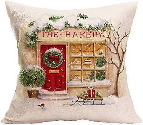 4-pack örngott God Jul Kuddskydd 45 x 45 cm Bomull Linne Kuddfodral för Jul Heminredning