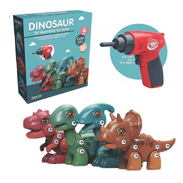 Ta isär dinosaurieleksaker set, dinosauriepresenter för barn pojke