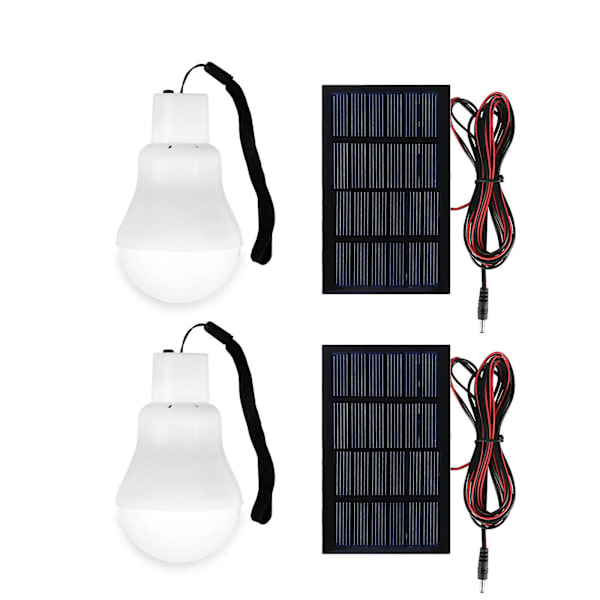 Solcellsdriven Panel LED Belysning Lampor Utomhus Inomhus B 2PCS