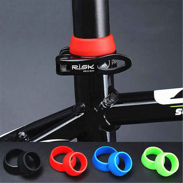 3 st Cykelsitsstolpe Gummi Ring Cover Red 25-30MM