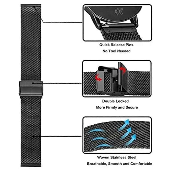 Til Garmin Venu X1 urrem Milanese rustfrit stålbånd med spænde - Rosaguld Multicolor Rose Gold