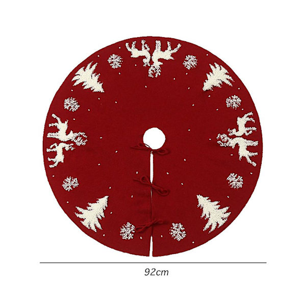 Älg Trädkjol Julgransprydnad Träd Bottenförkläde Julplats Layout Dekoration Matta Red