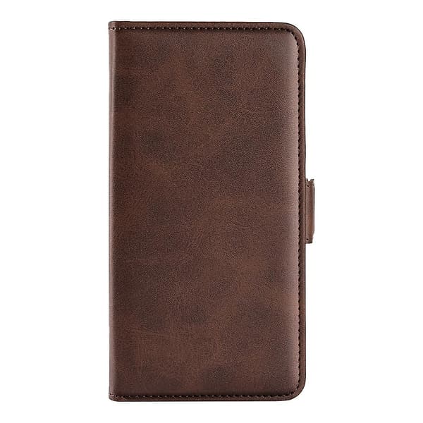 [LCS] Dubbelsidigt magnetiskt läderfodral för Motorola G62 5G Brown