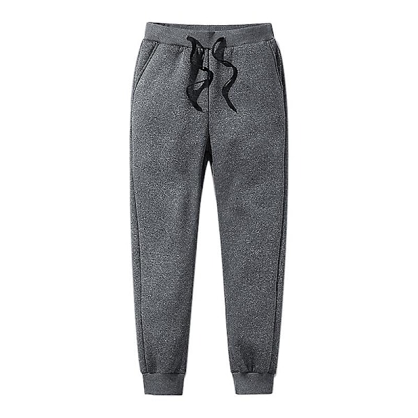 -30°C Herr Termobyxor Fleece Fodrade Förtjockade Casual Sportbyxor Vinter Höst Gray 5XL