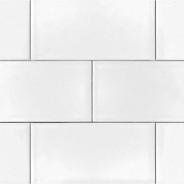 Vit 3x6 Blank Högglansig Keramisk Kakelplatta Tunnelbanekakel Stänkskydd Vägg Golv Kök Eller Badrum Kakel Stänkskydd