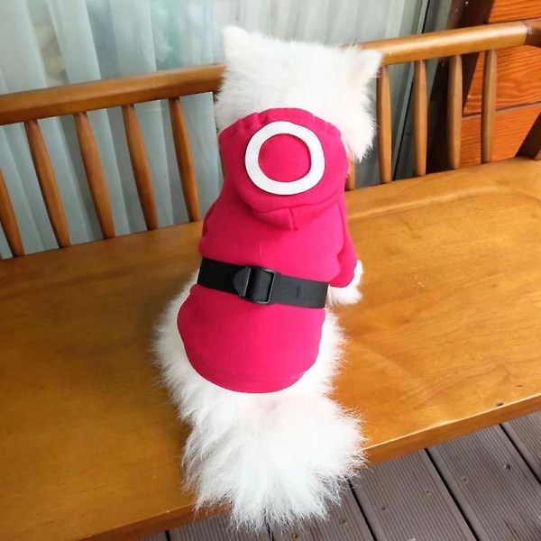 Squid Game Husdjur Katt Hund Hoodie Varm Kostym Kläder Triangle red M