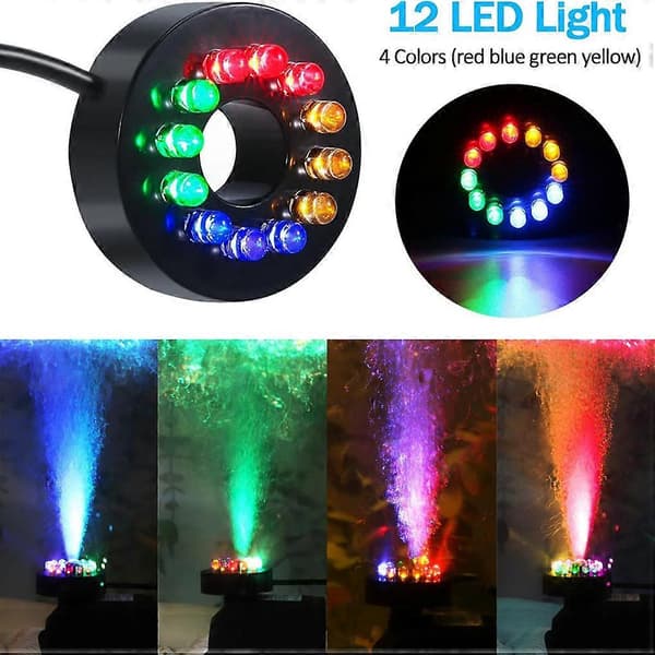 ABS-lys Have Udendørs Under Lys Til Tank Led-lys LED Springvand Damme Vandlys Multicolor 24led