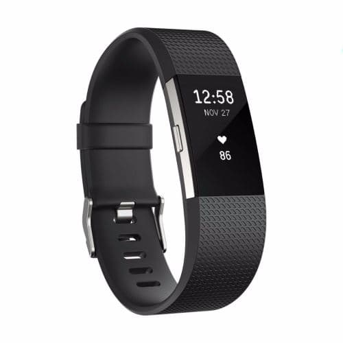 [LCS] Justerbar erstatningsrem for Fitbit Charge 2 140mm-170mm Svart