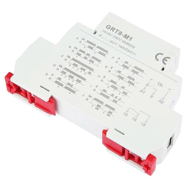 [LCS]GRT8?M1 Monitoiminen viiveaikarele 10 toiminnolla DIN-kiskoon AC 230V