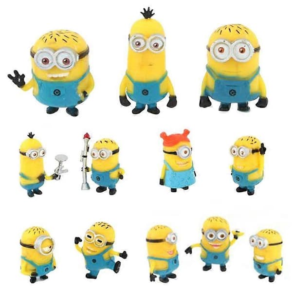 [LCS]Weitengs Despicable Me The Minions Rollfigur Display Leksak PVC 12st Set Yellow