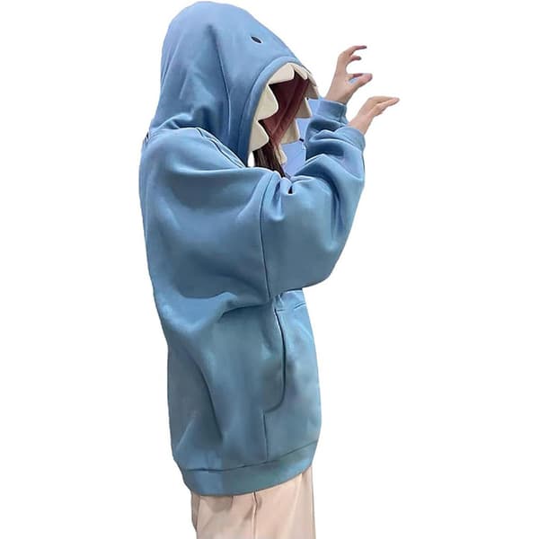 [LCS]Sød Haj Hoodie til Kvinder Blå Blue 3XL