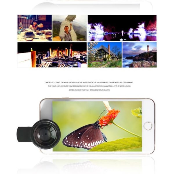 2 i 1 Clamp Lens för Iphone 5 6 7 8 X S C SE Plus Smartphone Su